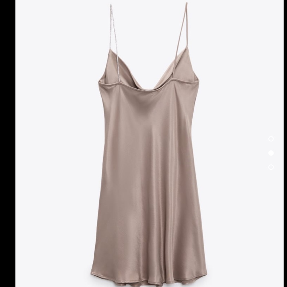 Zara Mini Satin Dress - Picture 4 of 6